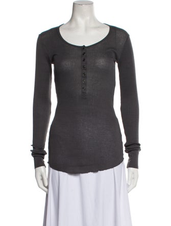 Étoile Isabel Marant Scoop Neck Long Sleeve Top