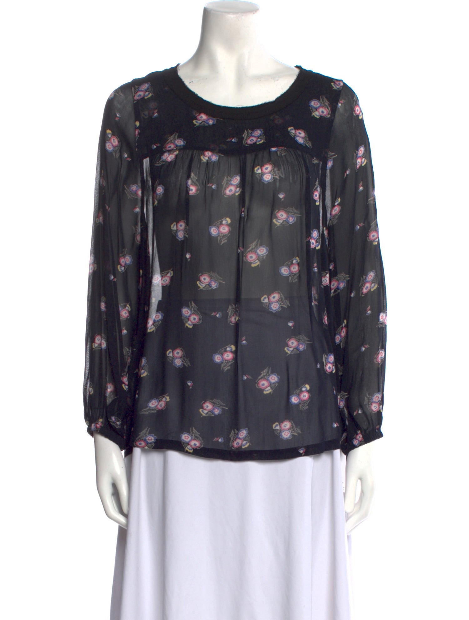 Étoile Isabel Marant Floral Print Scoop Neck Blouse