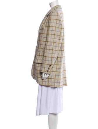 Étoile Isabel Marant Virgin Wool Plaid Print Coat