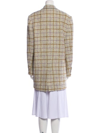 Étoile Isabel Marant Virgin Wool Plaid Print Coat