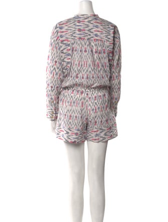 Étoile Isabel Marant Printed Mock Neck Romper