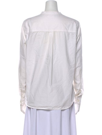 Étoile Isabel Marant Mock Neck Long Sleeve Button-Up Top