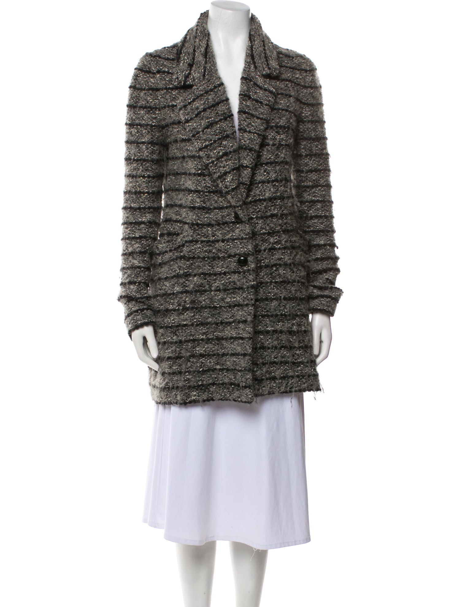 Étoile Isabel Marant Striped Faux Fur Coat