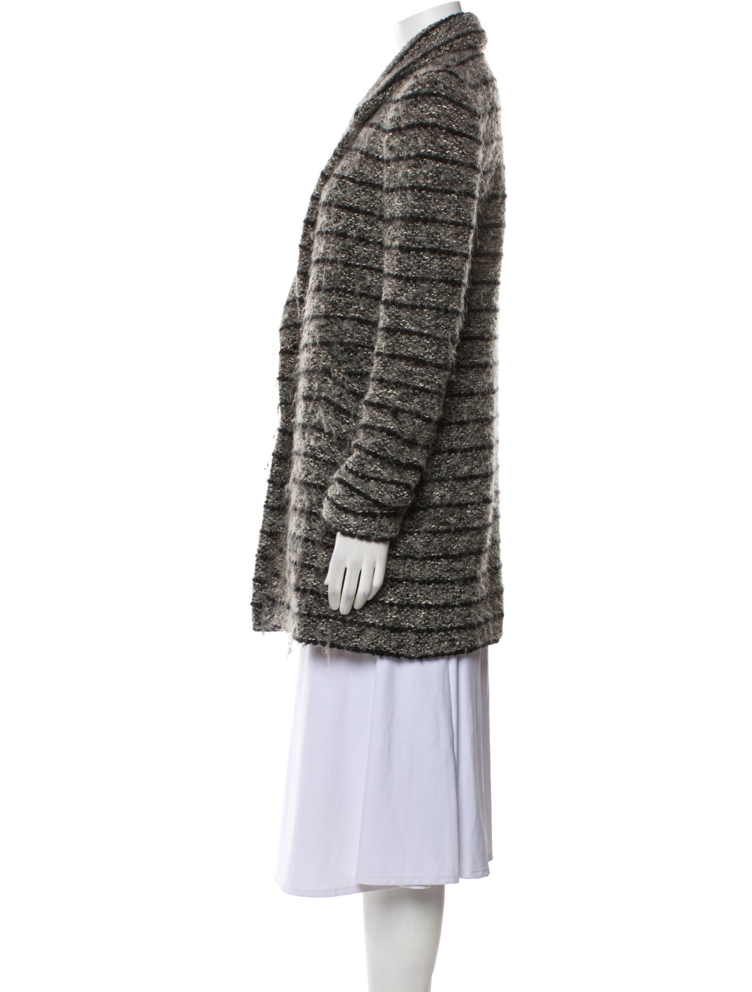 Étoile Isabel Marant Striped Faux Fur Coat