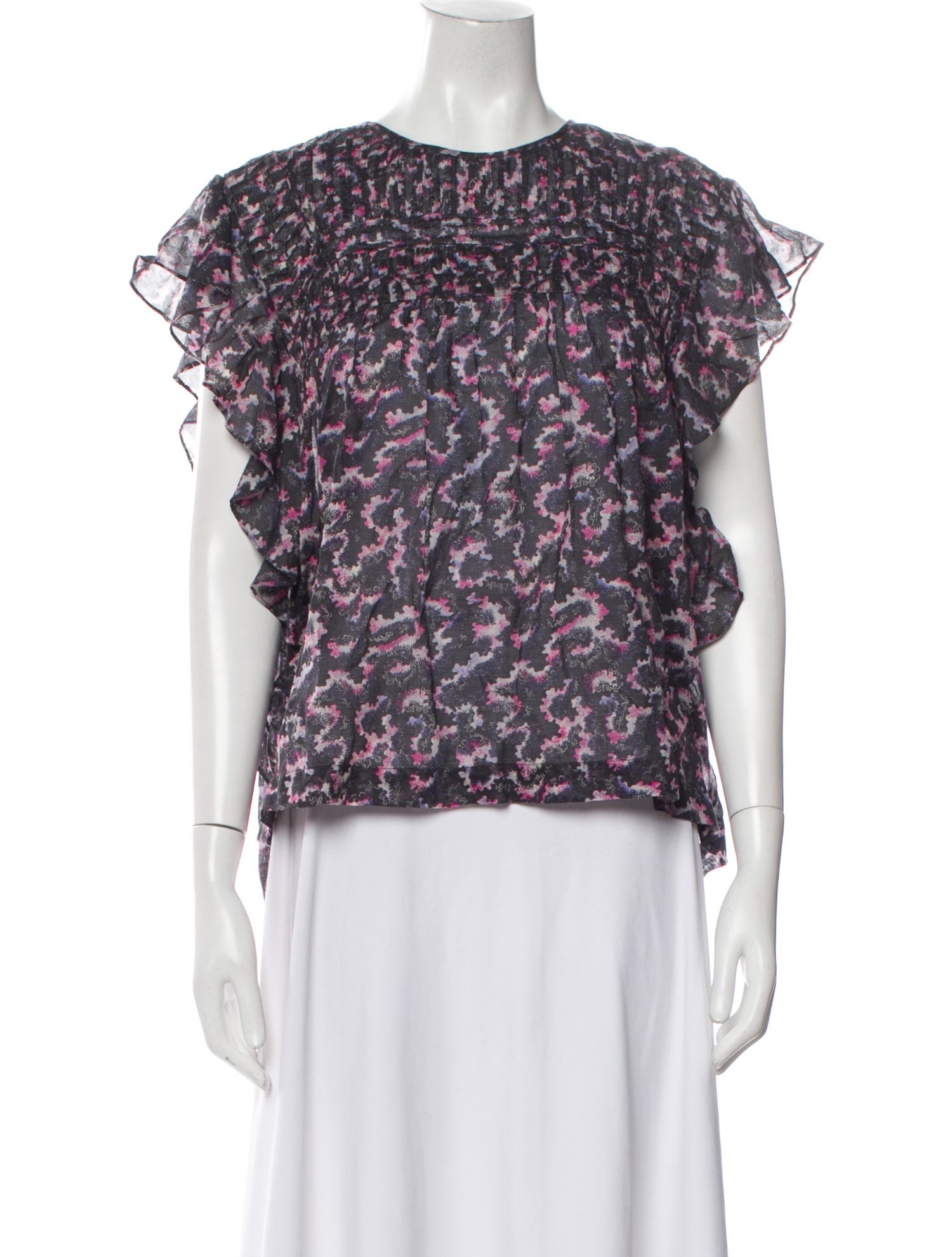 Étoile Isabel Marant Printed Bateau Neckline Blouse w/ Tags