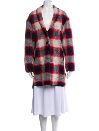 Étoile Isabel Marant Wool Plaid Print Coat