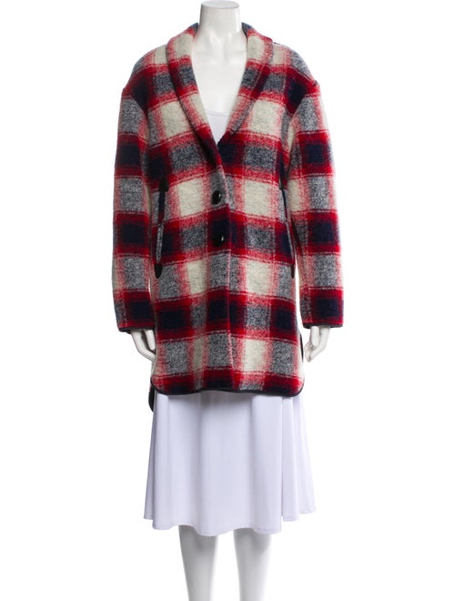 Étoile Isabel Marant Wool Plaid Print Coat