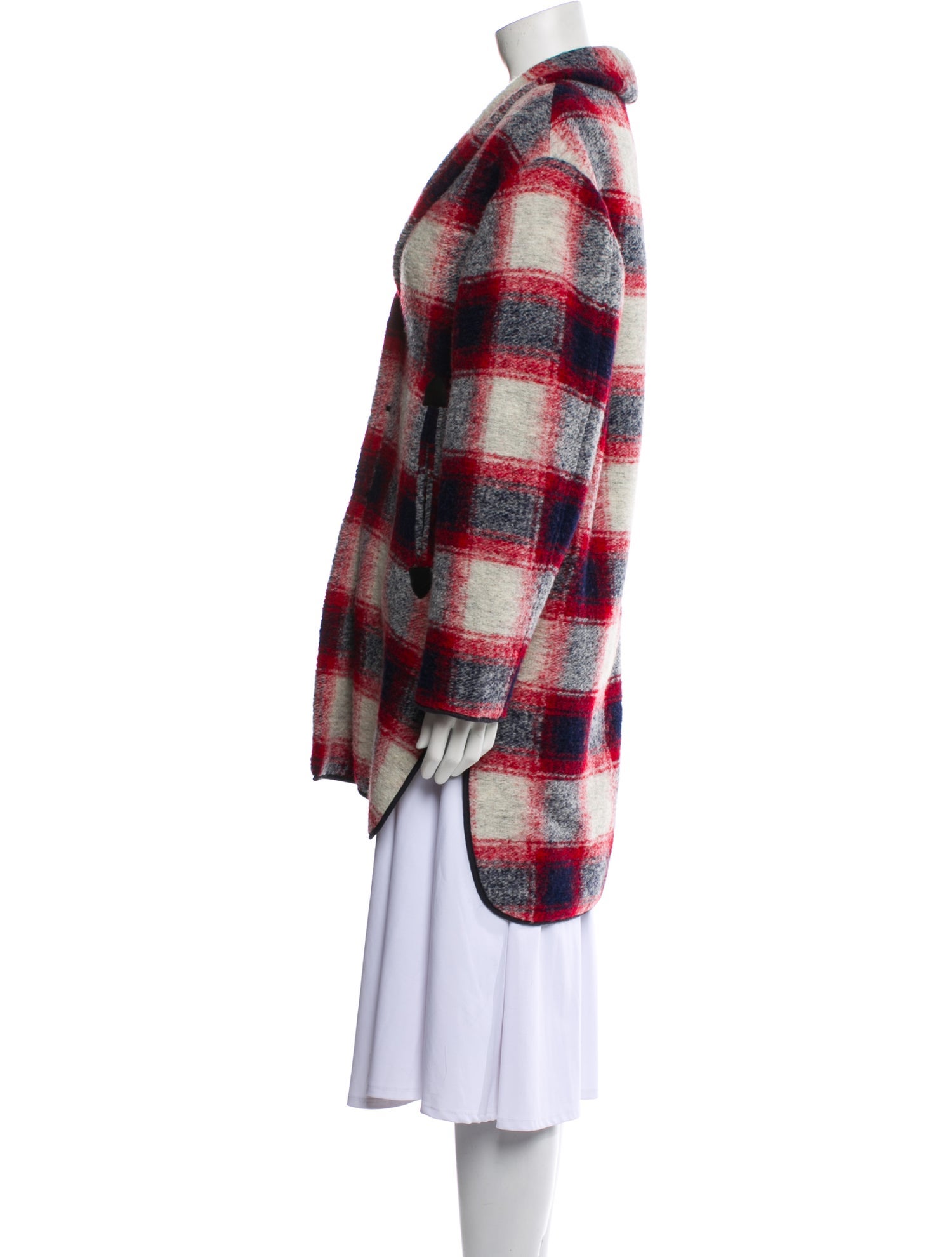 Étoile Isabel Marant Wool Plaid Print Coat