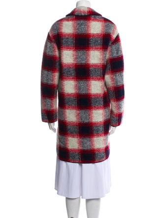 Étoile Isabel Marant Wool Plaid Print Coat