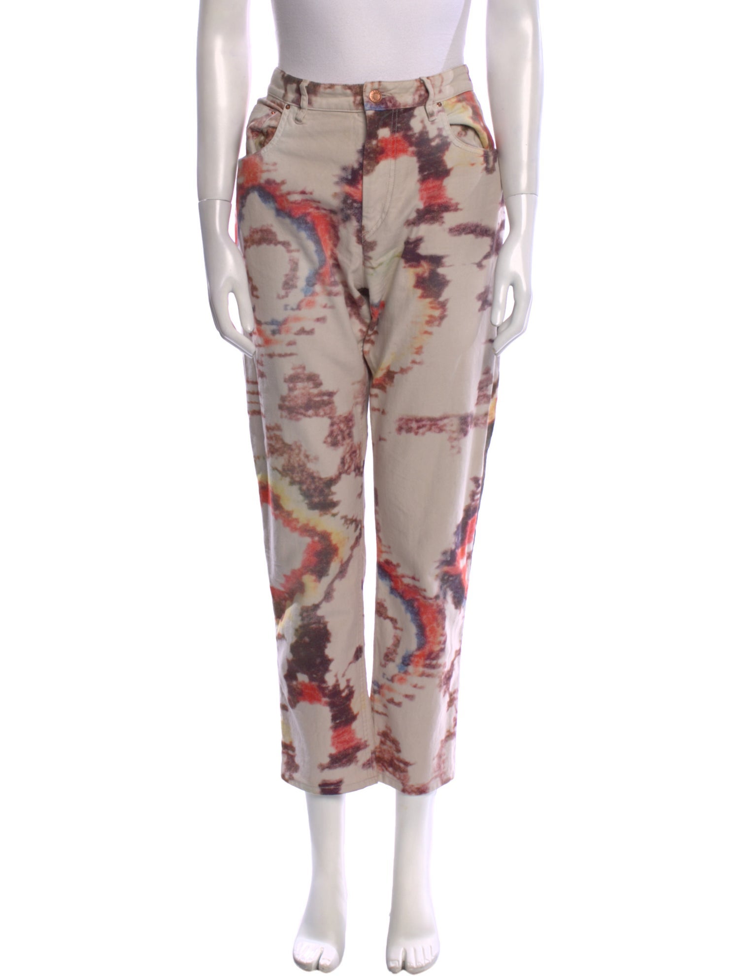 Étoile Isabel Marant Tie-Dye Print Straight Leg Pants