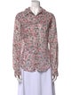 Étoile Isabel Marant Floral Print Long Sleeve Button-Up Top