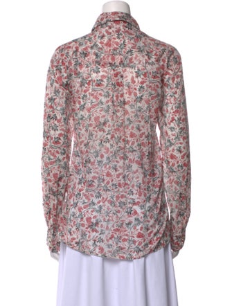 Étoile Isabel Marant Floral Print Long Sleeve Button-Up Top