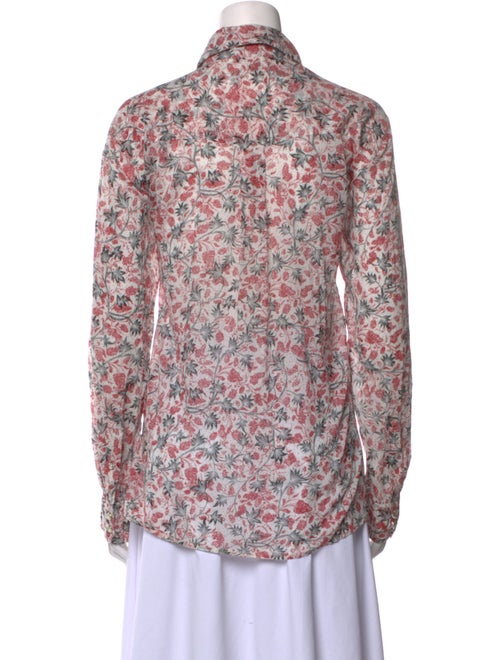 Étoile Isabel Marant Floral Print Long Sleeve Button-Up Top