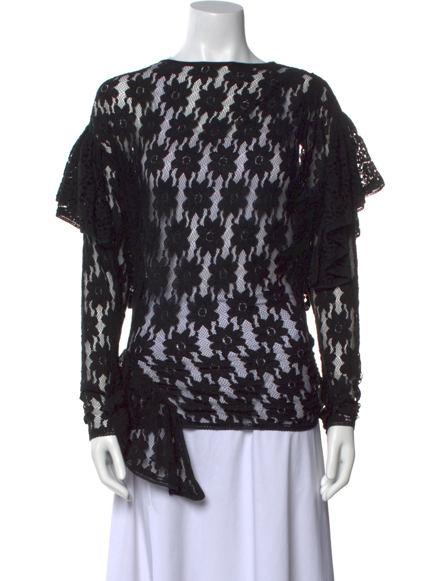 Étoile Isabel Marant Lace Pattern Bateau Neckline Blouse