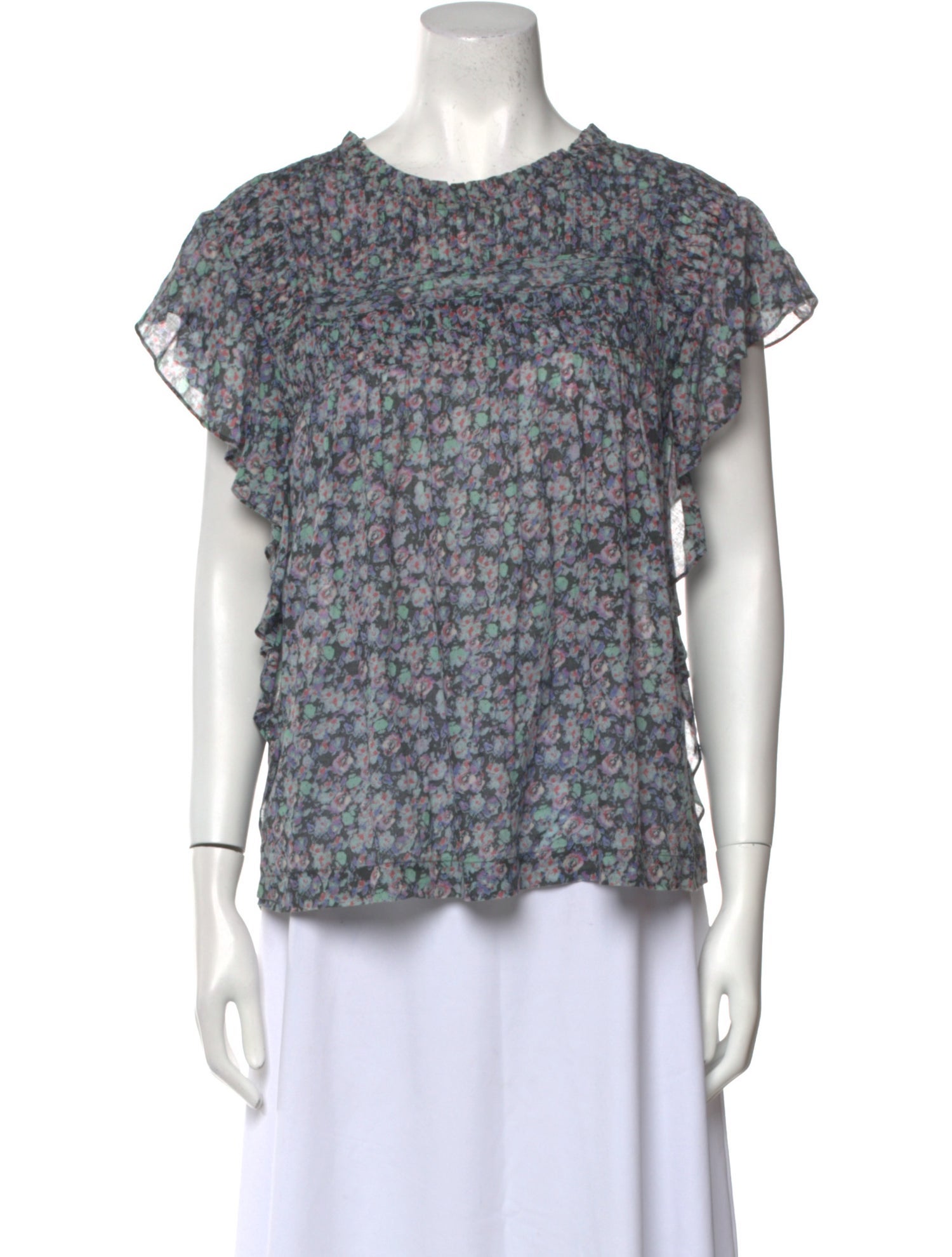 Étoile Isabel Marant Floral Print Crew Neck Blouse