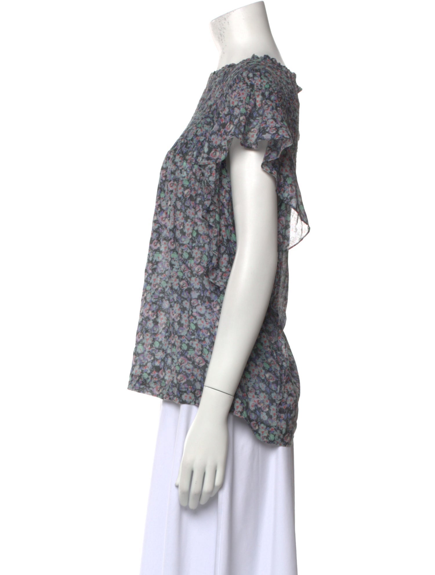 Étoile Isabel Marant Floral Print Crew Neck Blouse