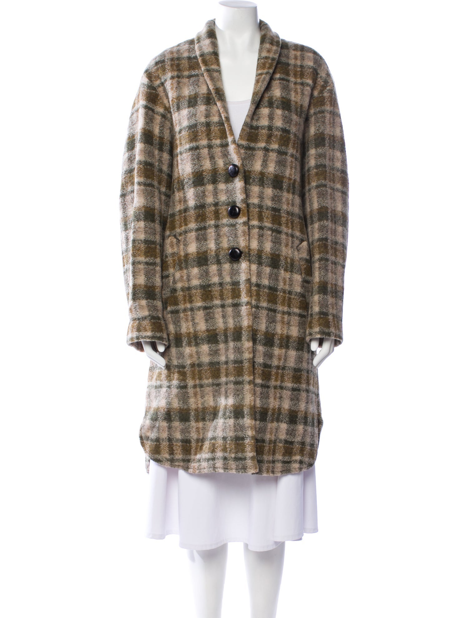 Étoile Isabel Marant Wool Plaid Print Coat w/ Tags