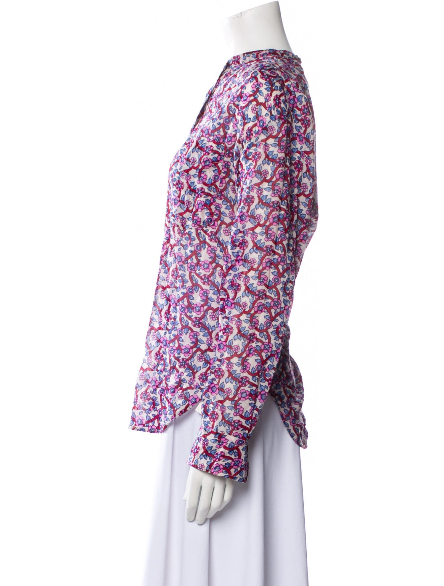Étoile Isabel Marant Floral Print Mock Neck Blouse