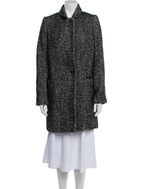 Étoile Isabel Marant Tweed Pattern Faux Fur Coat