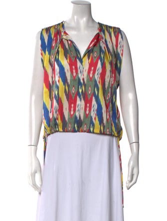 Étoile Isabel Marant Printed V-Neck Blouse