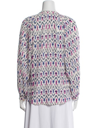 Étoile Isabel Marant Printed V-Neck Blouse