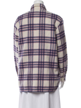 Étoile Isabel Marant Virgin Wool Plaid Print Jacket