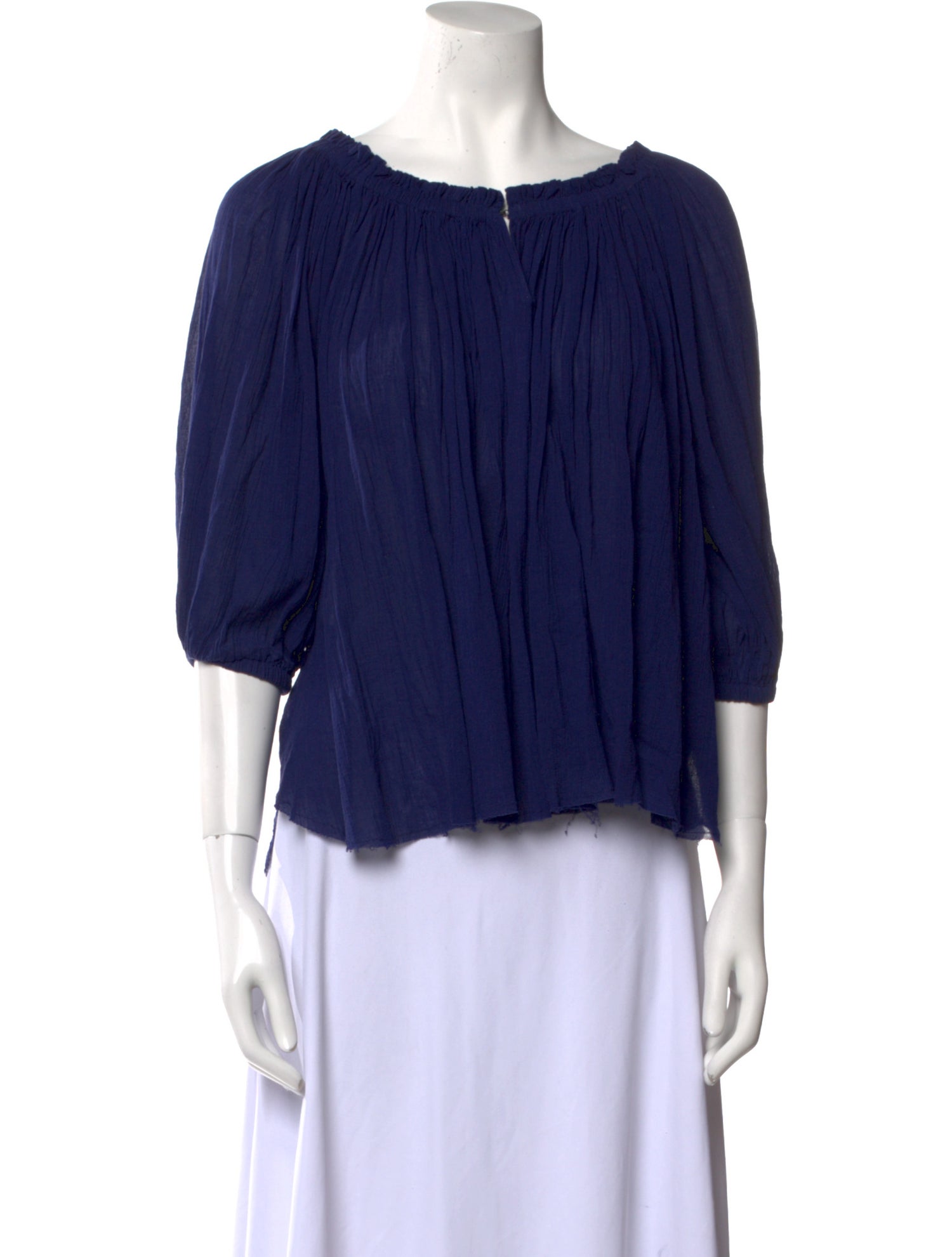 Étoile Isabel Marant Bateau Neckline Three-Quarter Sleeve Blouse