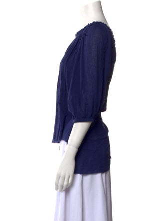 Étoile Isabel Marant Bateau Neckline Three-Quarter Sleeve Blouse