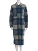 Étoile Isabel Marant Wool Plaid Print Peacoat