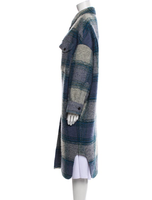 Étoile Isabel Marant Wool Plaid Print Peacoat