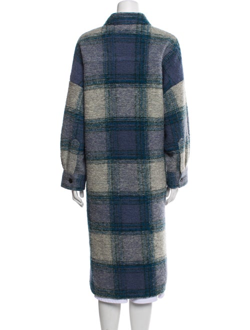 Étoile Isabel Marant Wool Plaid Print Peacoat