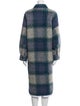 Étoile Isabel Marant Wool Plaid Print Peacoat