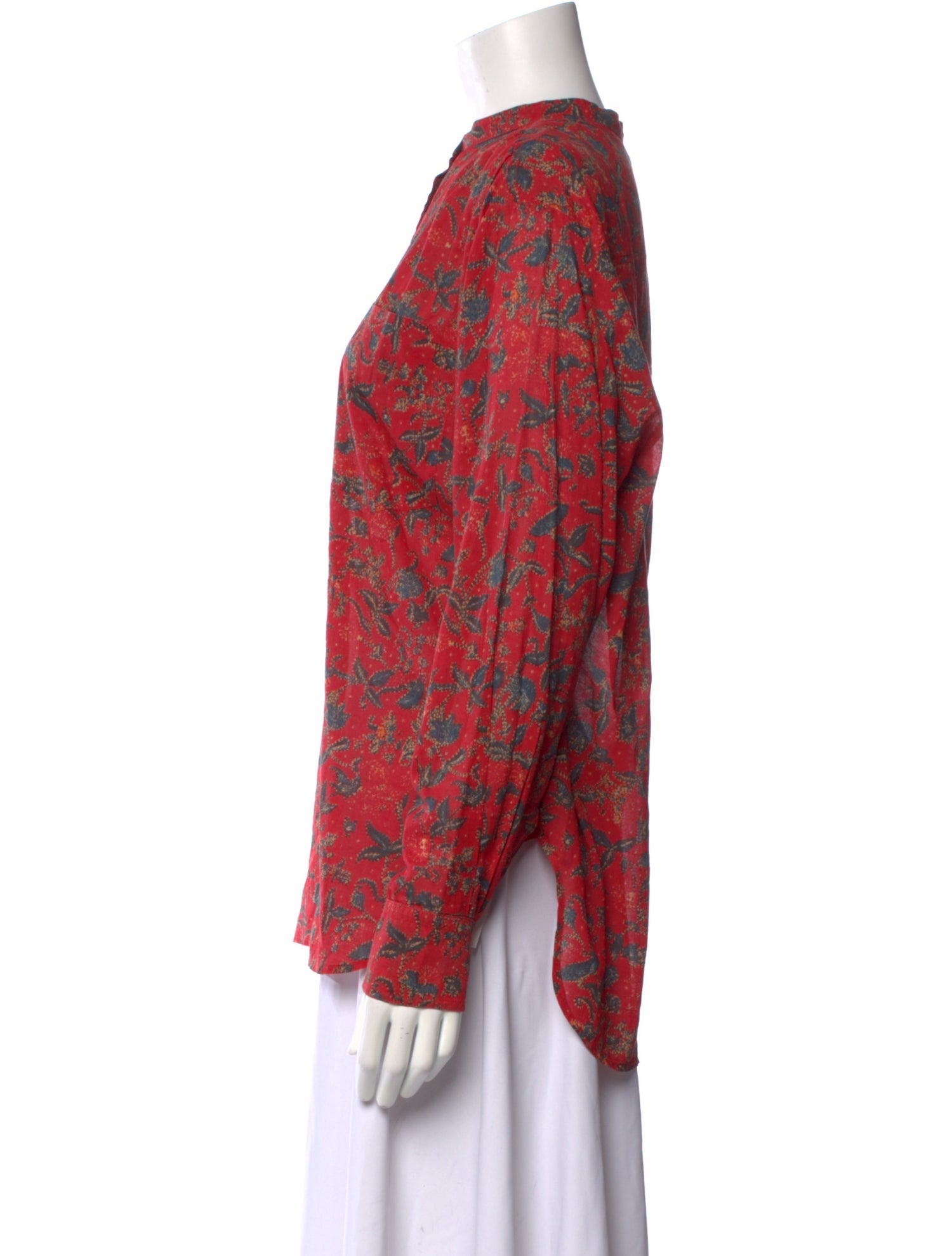 Étoile Isabel Marant Floral Print Mock Neck Blouse