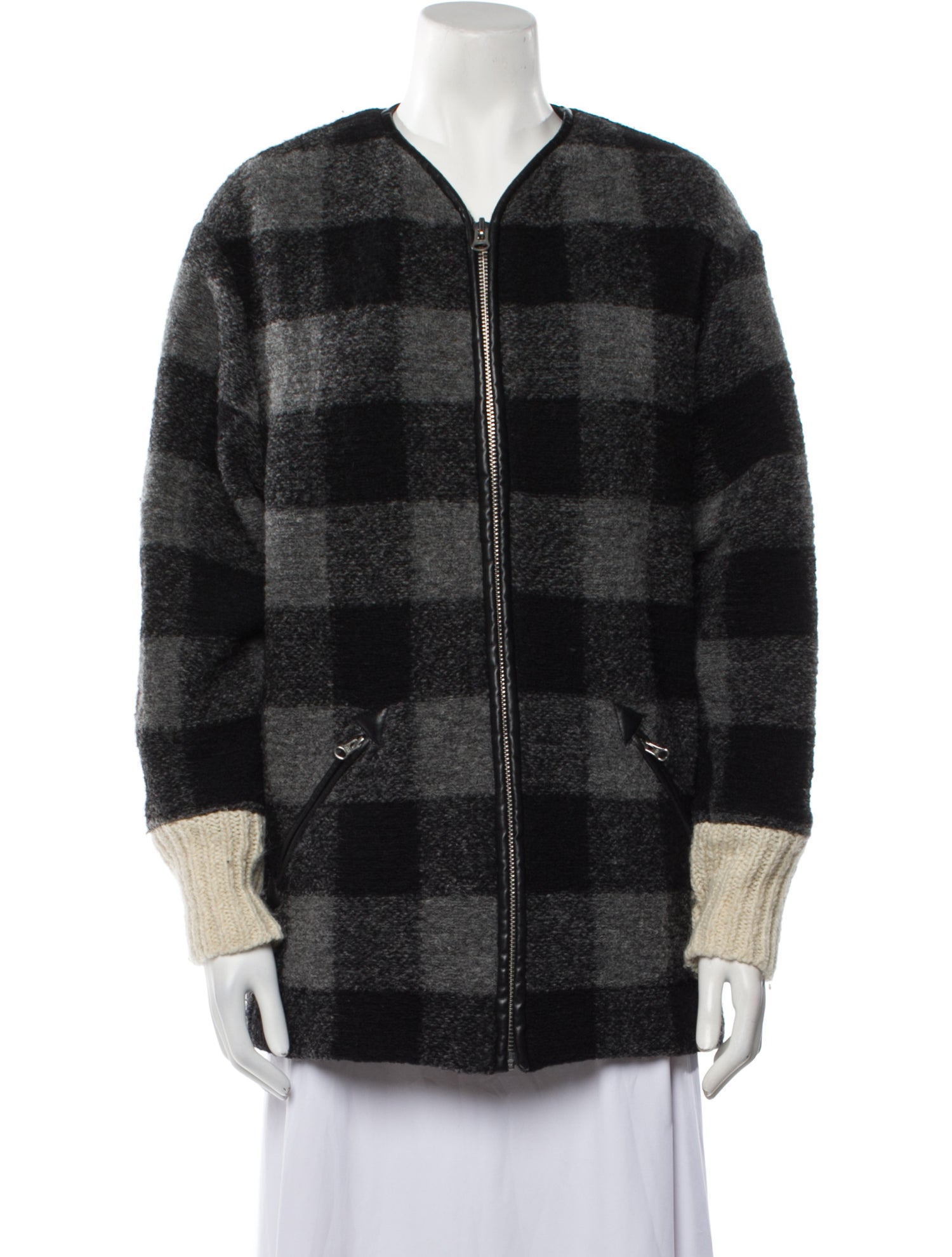 Étoile Isabel Marant Wool Plaid Print Jacket