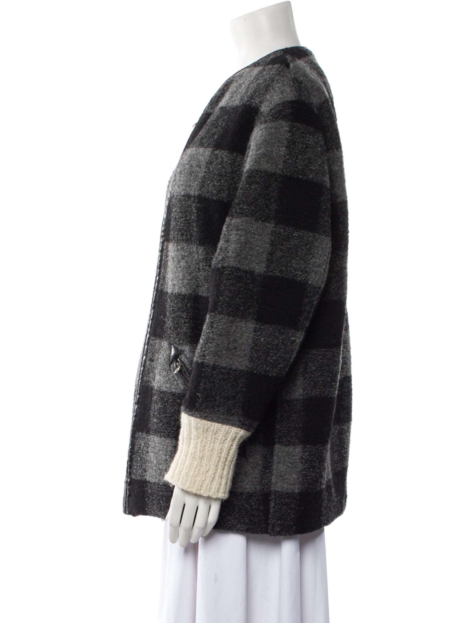 Étoile Isabel Marant Wool Plaid Print Jacket