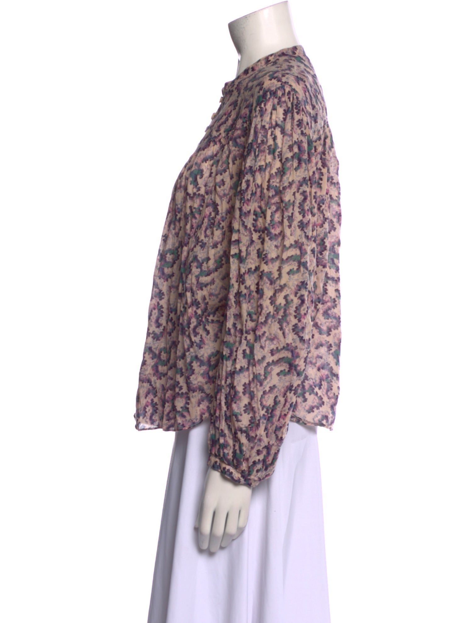 Étoile Isabel Marant Printed Mock Neck Blouse