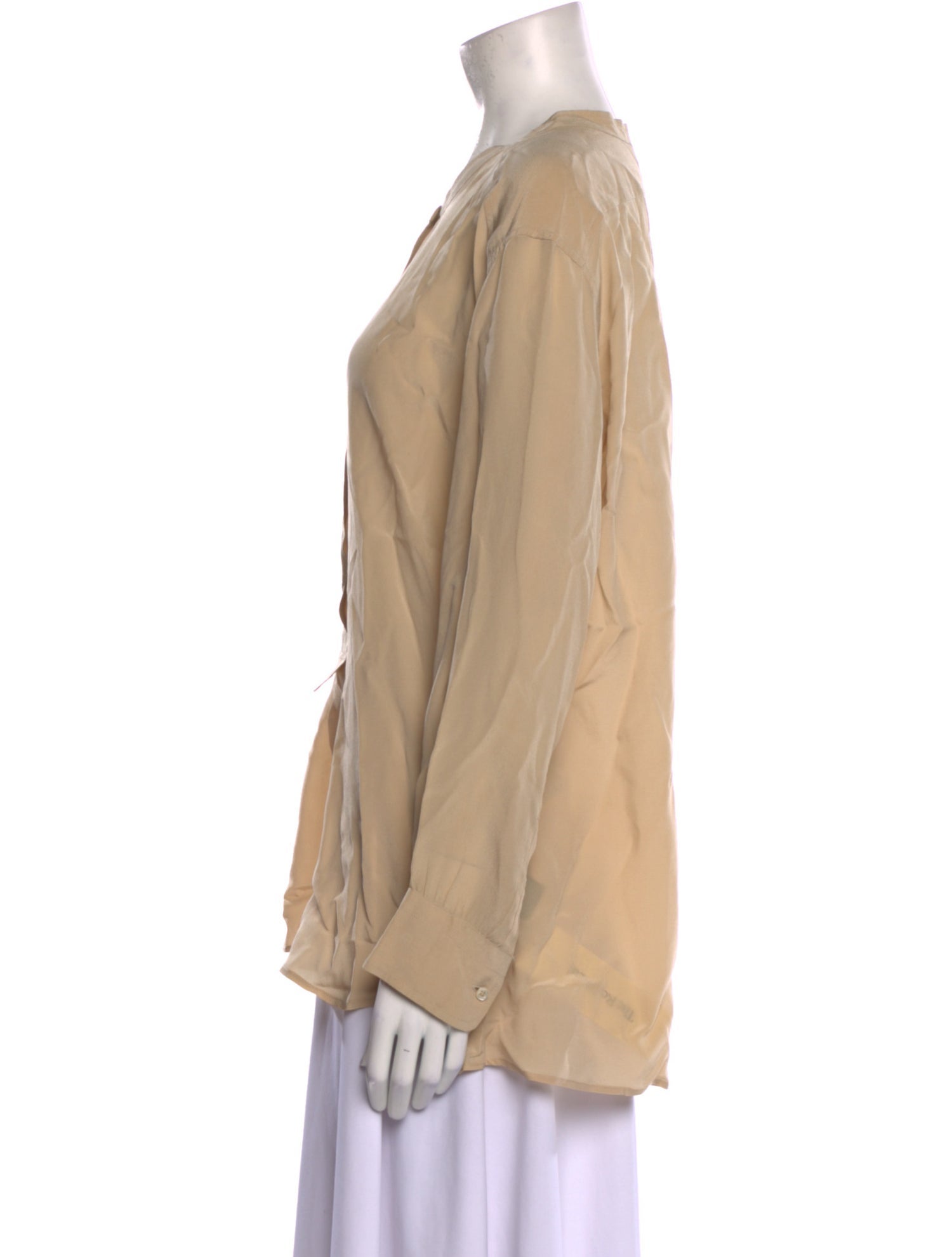 Étoile Isabel Marant Silk Crew Neck Button-Up Top