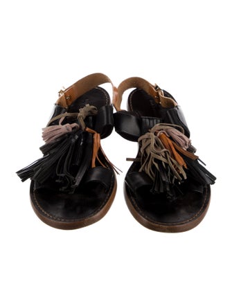 Étoile Isabel Marant Leather Tassel Accents Slides
