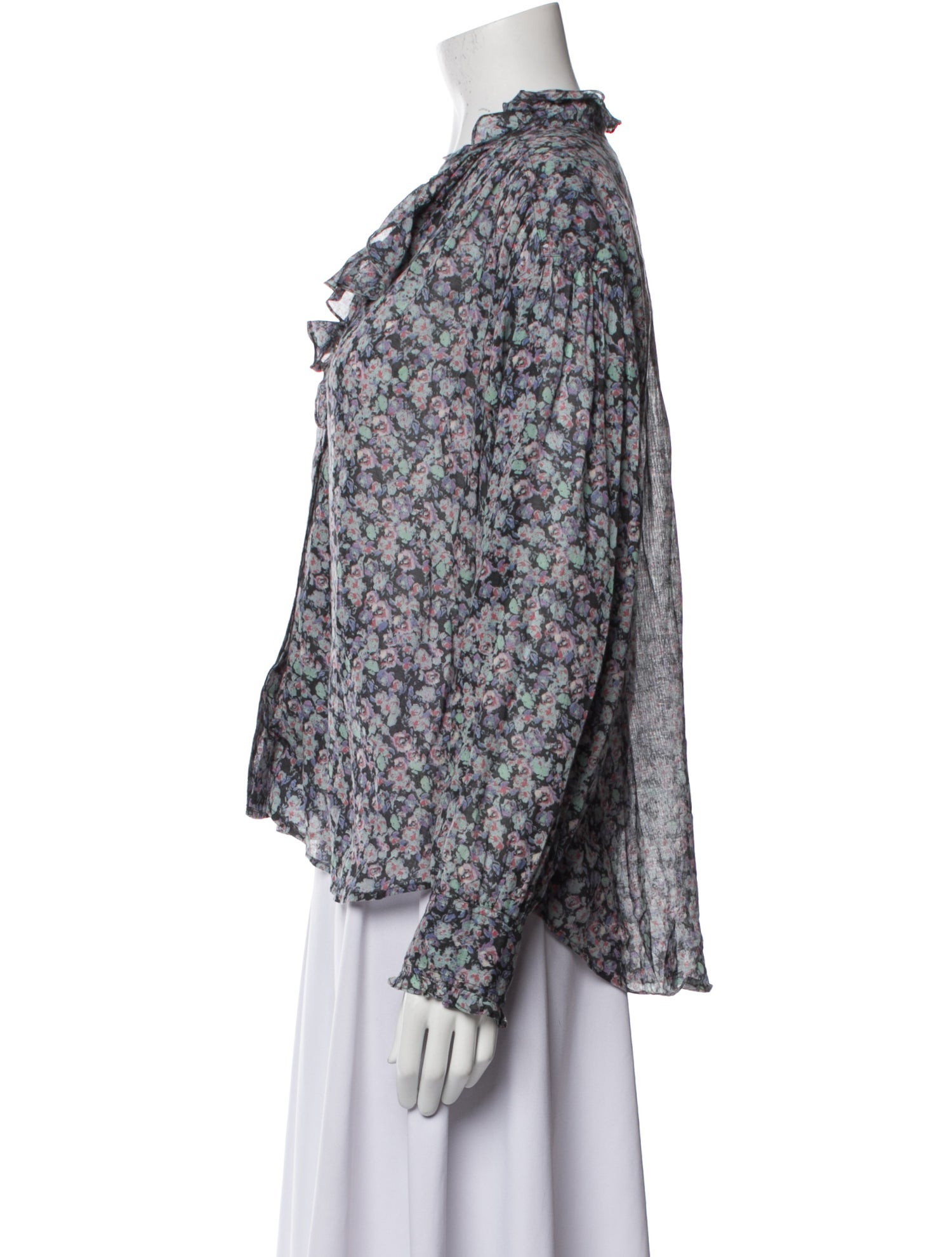 Étoile Isabel Marant Floral Print Long Sleeve Blouse