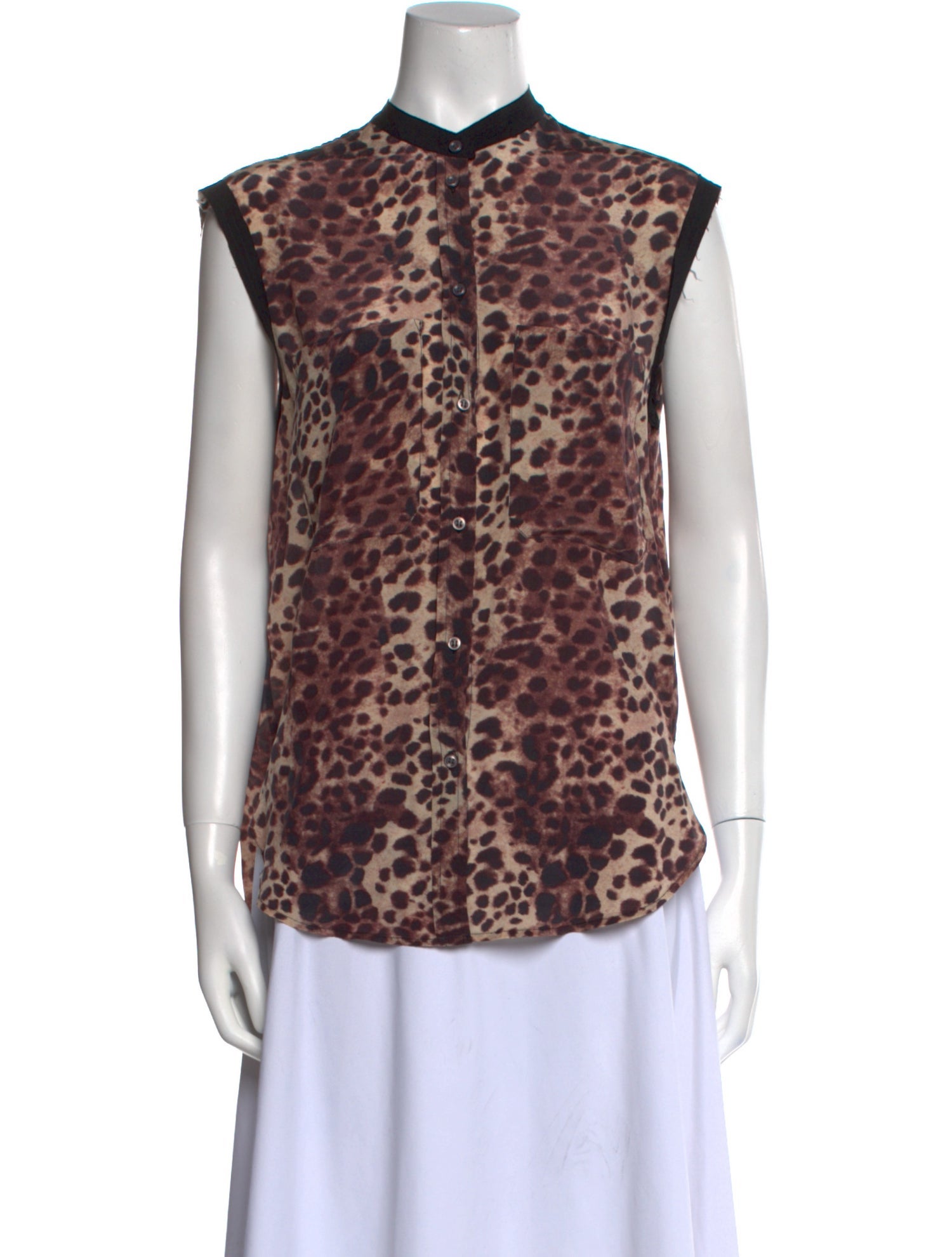 Étoile Isabel Marant Silk Animal Print Top