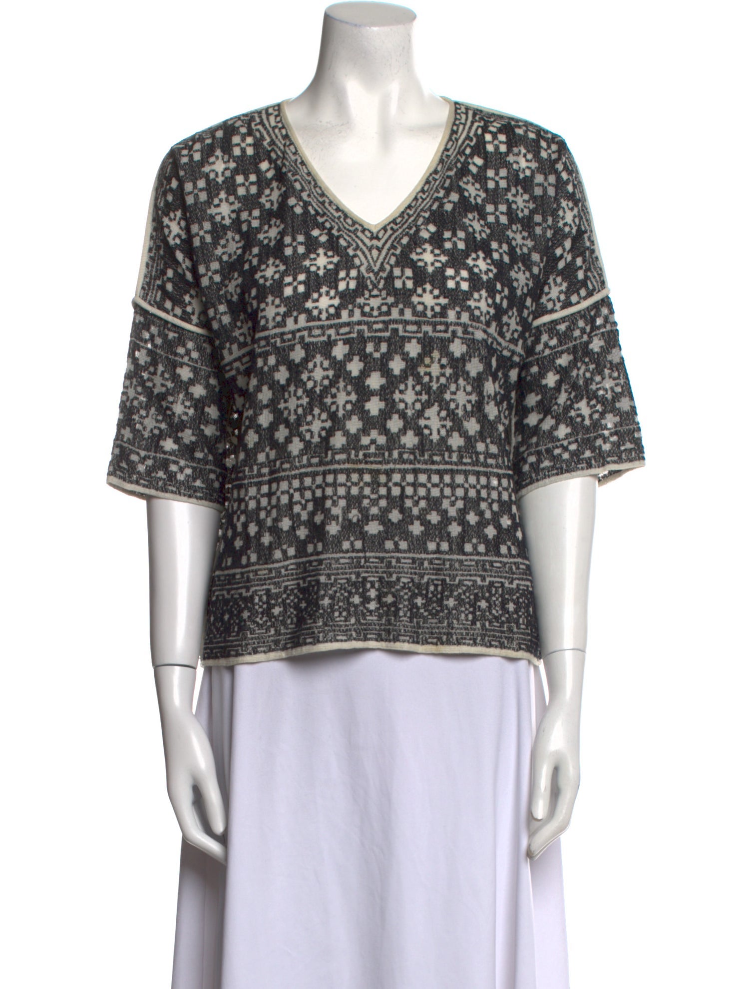 Étoile Isabel Marant Printed V-Neck Top