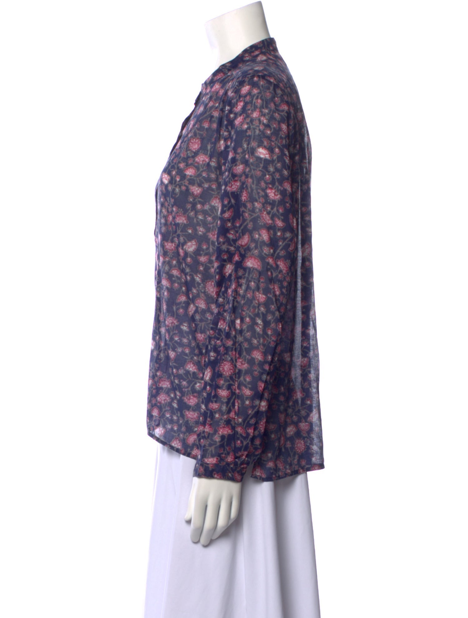 Étoile Isabel Marant Floral Print Mock Neck Blouse