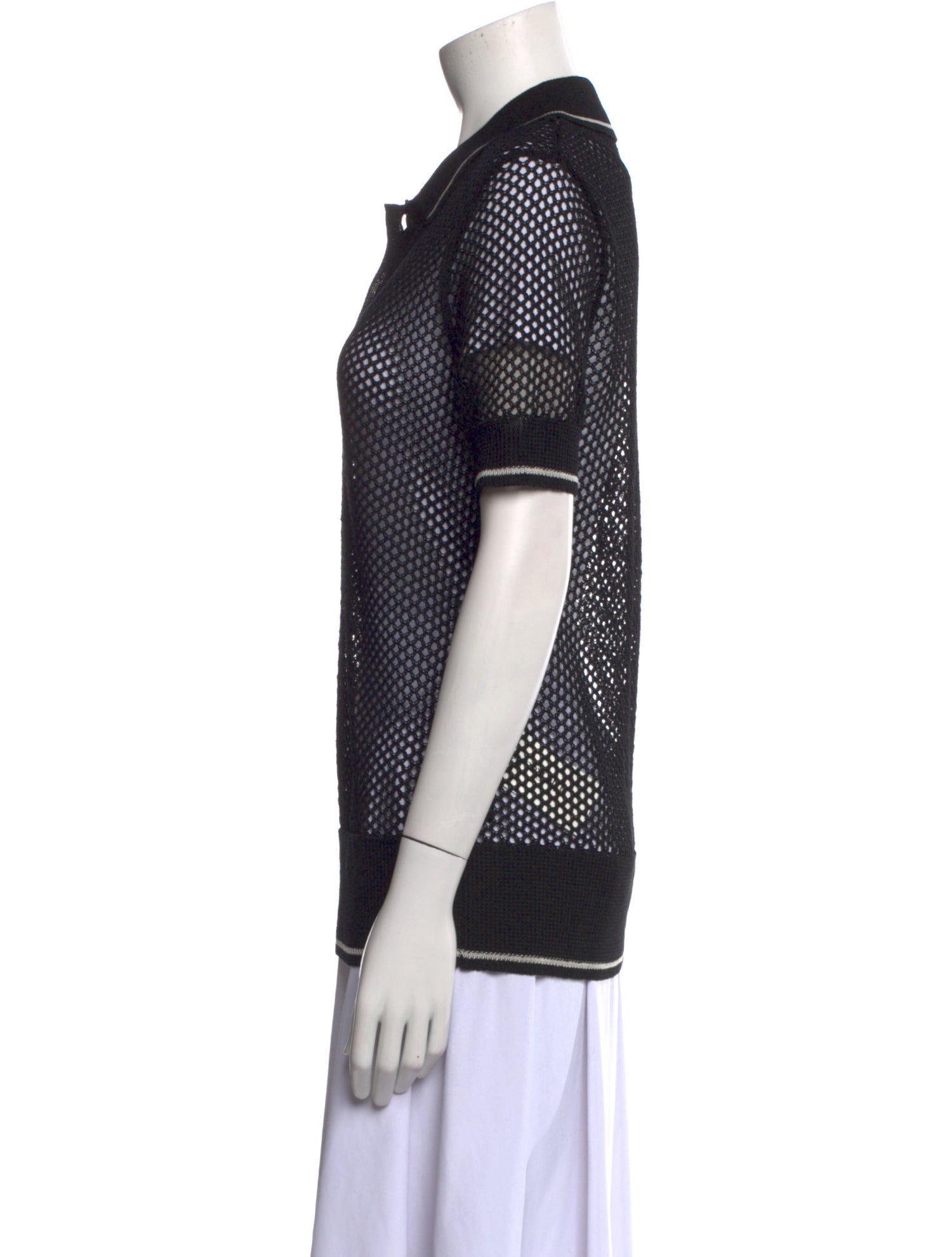 Étoile Isabel Marant Lace Pattern Short Sleeve Polo