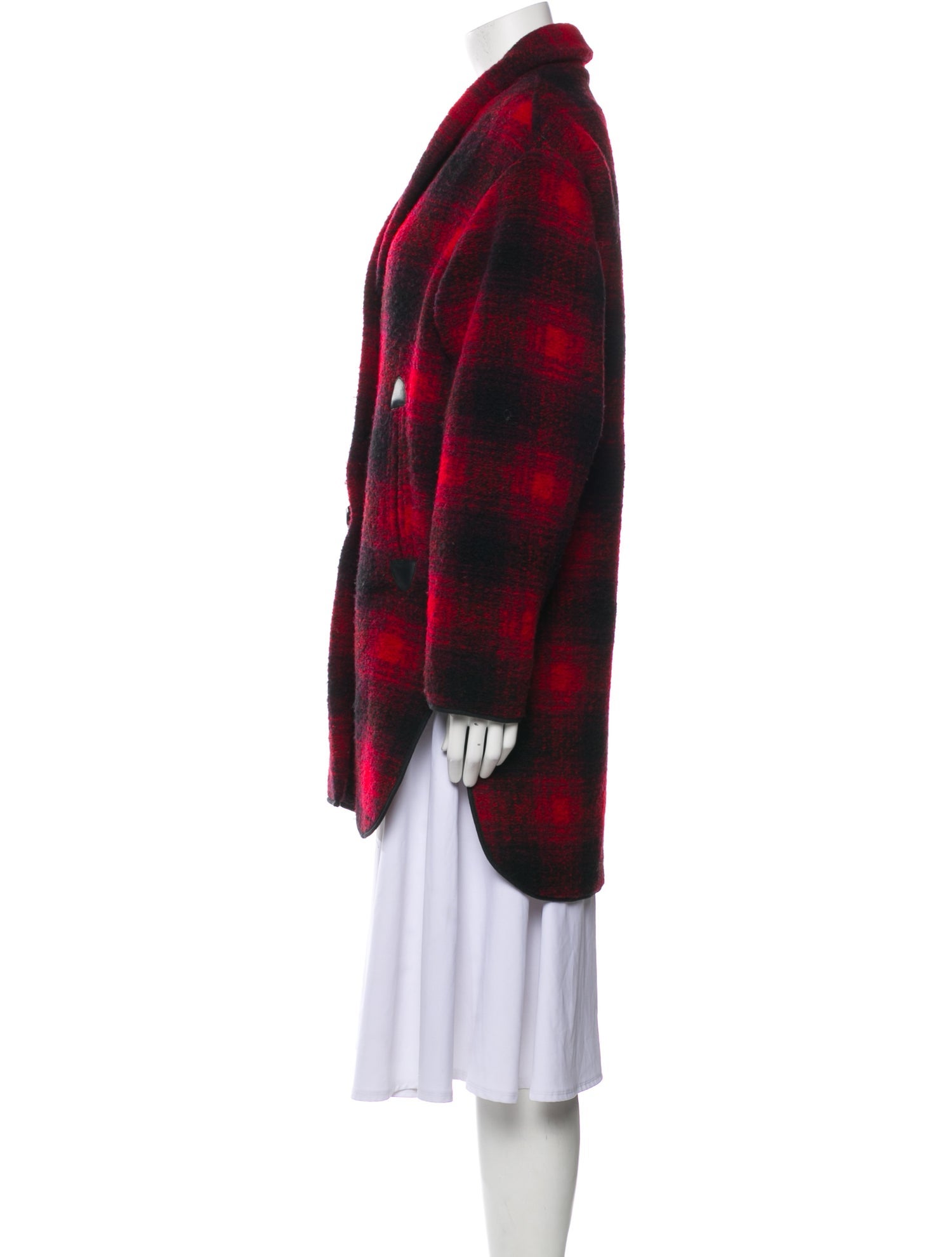 Étoile Isabel Marant Wool Plaid Print Coat