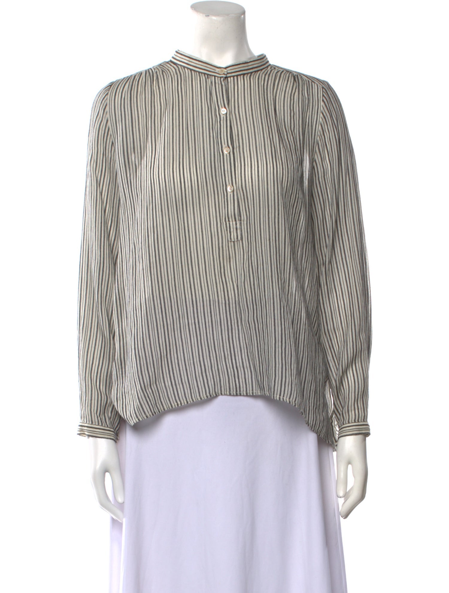 Étoile Isabel Marant Striped Mock Neck Blouse