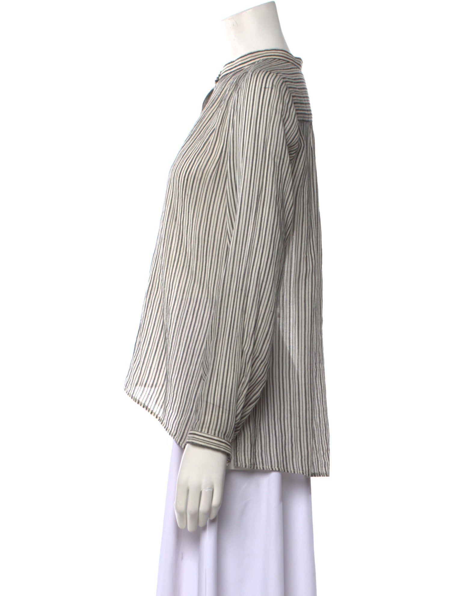 Étoile Isabel Marant Striped Mock Neck Blouse