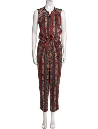 Étoile Isabel Marant Floral Print V-Neck Jumpsuit