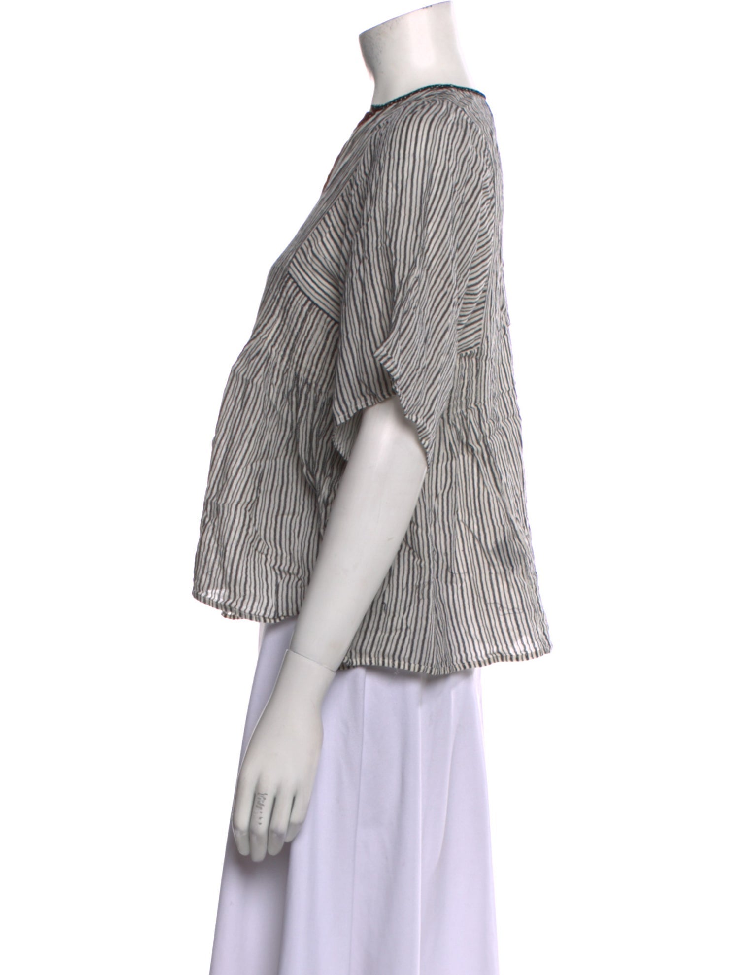 Étoile Isabel Marant Striped V-Neck Crop Top