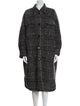 Étoile Isabel Marant Wool Tweed Pattern Faux Fur Coat