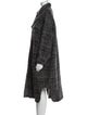 Étoile Isabel Marant Wool Tweed Pattern Faux Fur Coat